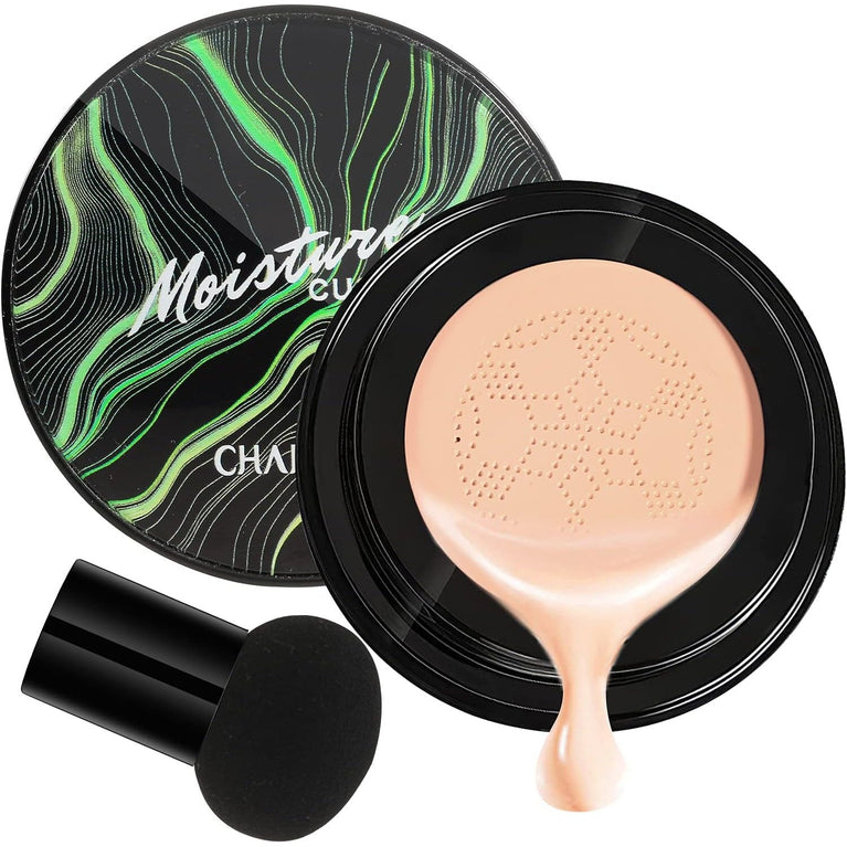 Brightening Mushroom CC Cream with Hydrating Formula and Precision Sponge