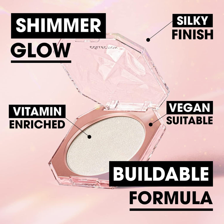 Gleaming Glass Skin Highlighter: Buildable, Vitamin-Enriched, Silky Smooth Finish, 6.5g