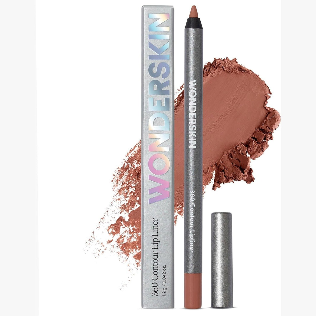 Wonderskin 360 Contour Lip Liner Pencil - Nourishing Lip Liners, Long Lasting, Waterproof and Transfer-Proof Lipliners Pencil (Saddle)