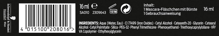 SYOSS Hair Mascara Hair Colour Black Instant Grey Cover 16 ml