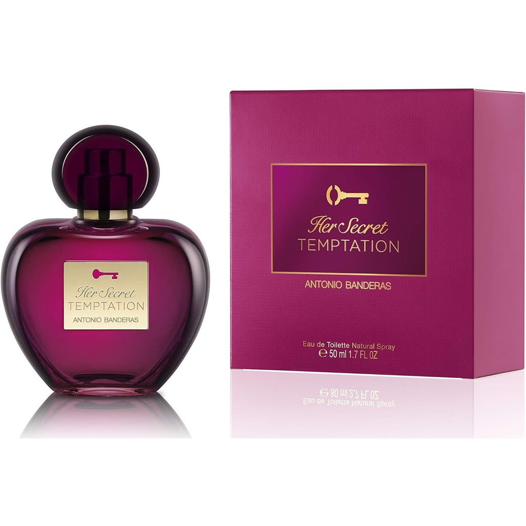 Antonio Banderas Her Secret Temptation Eau de Toilette for Women - Oriental and Sweet Notes - 50 ml