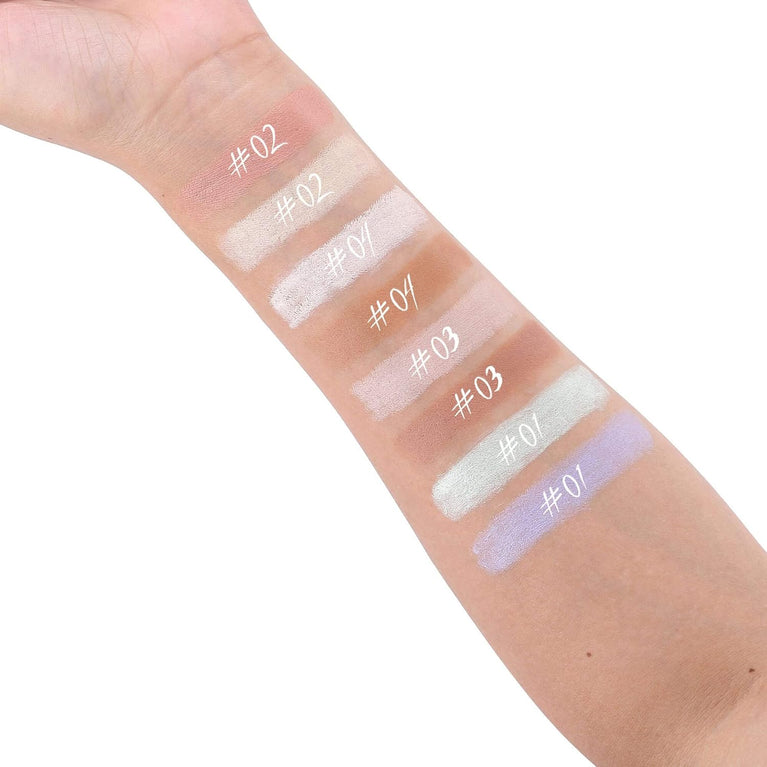 CCbeauty Precision Applicator Concealer Stick - Dual-Ended Green and Purple Full Coverage Foundation for Redness Neutralization and Instant Brightening