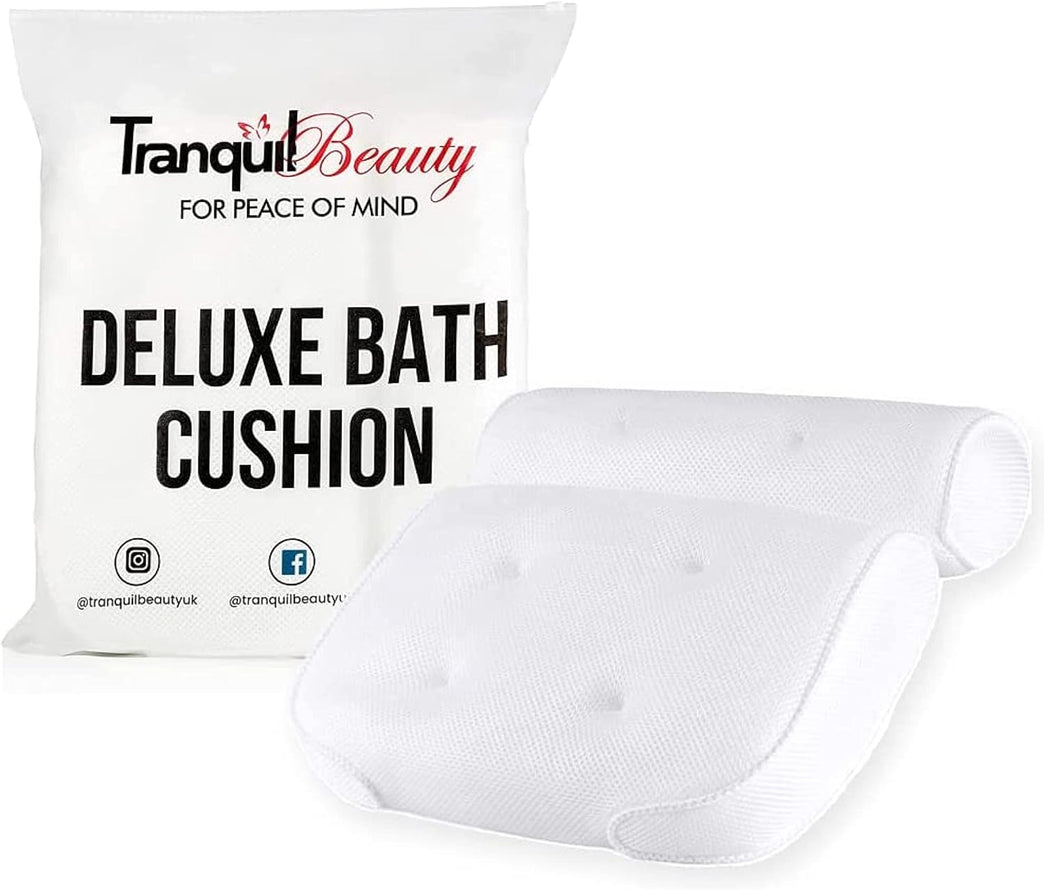 Luxury Bath Pillow with Suction Cups for Head and Neck Support