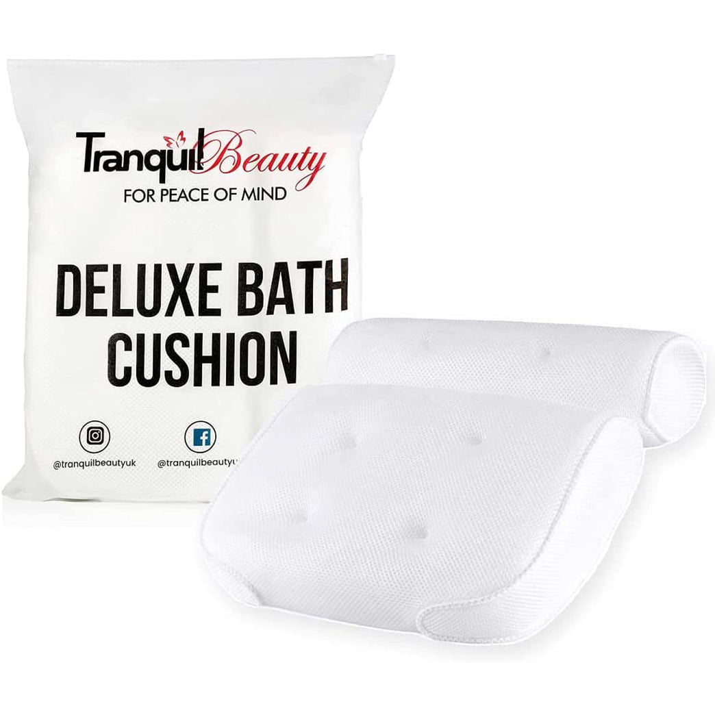 Luxury Bath Pillow with Suction Cups for Head and Neck Support