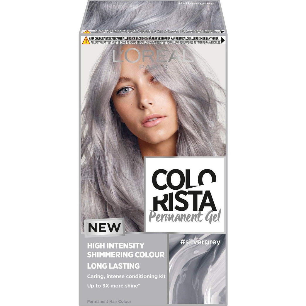 L'Oréal Paris Colorista Permanent Gel Hair Dye - Silver Grey Color Vibrance for Long-Lasting Shine