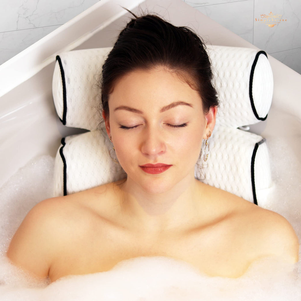 Spa-Quality Luxury Bath Tub Pillow for Head & Neck - Ultimate Relaxation Accessory & Gift