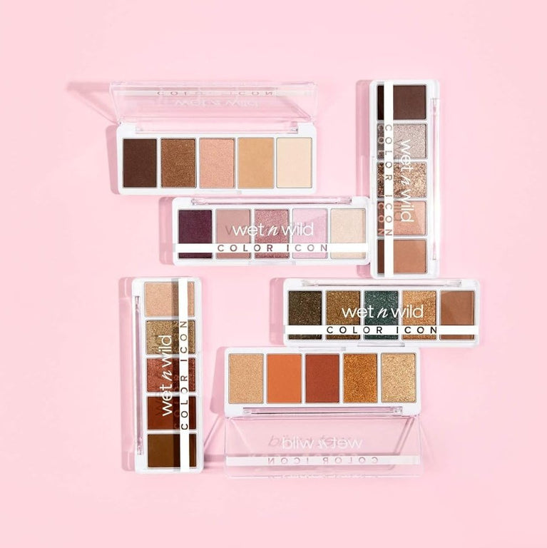 Wet 'n' Wild Color Icon Everyday Glam Eyeshadow Palette - 5 High-Impact, Pigmented Shades, Dermatologically Tested and Animal Cruelty-Free, Walking On Eggshells