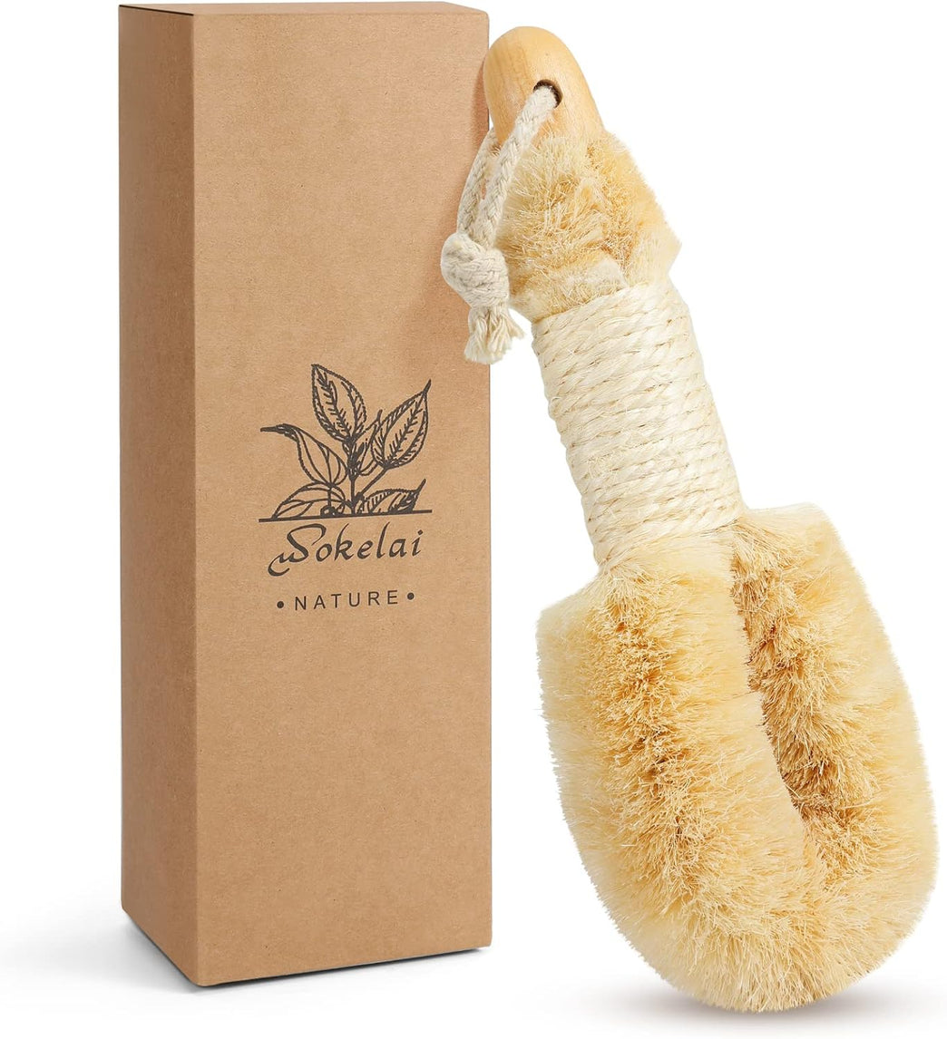 Wokelai Sisal Dry Body Brush for Exfoliating and Blood Circulation