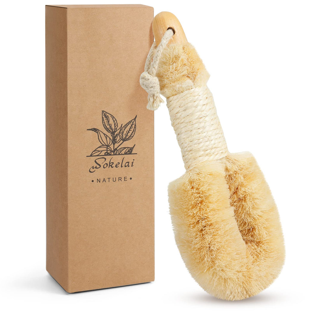 Wokelai Sisal Dry Body Brush for Exfoliating and Blood Circulation