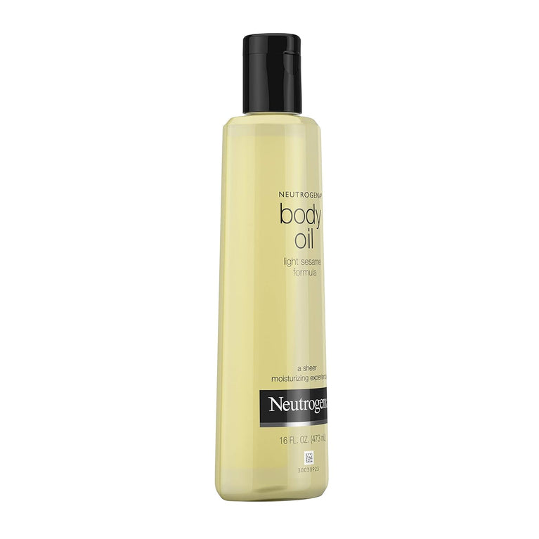 Neutrogena Lightweight Body Oil for Dry Skin, Silky Light Sesame Moisturizer, 16 fl. oz