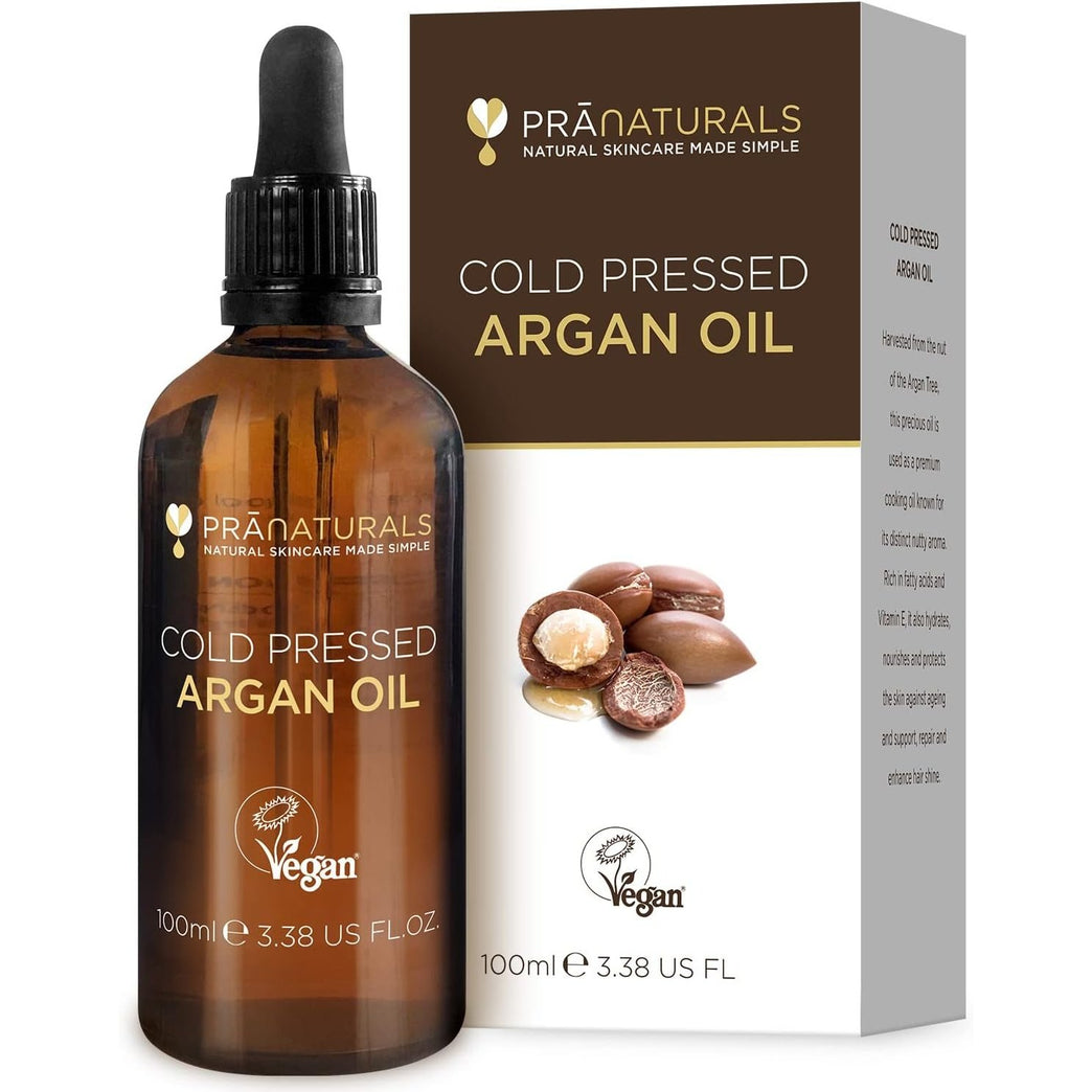 100% Pure Moroccan Argan Oil for Skin, Hair & Nails - Rich in Vitamin E - Vegan & Cruelty-Free