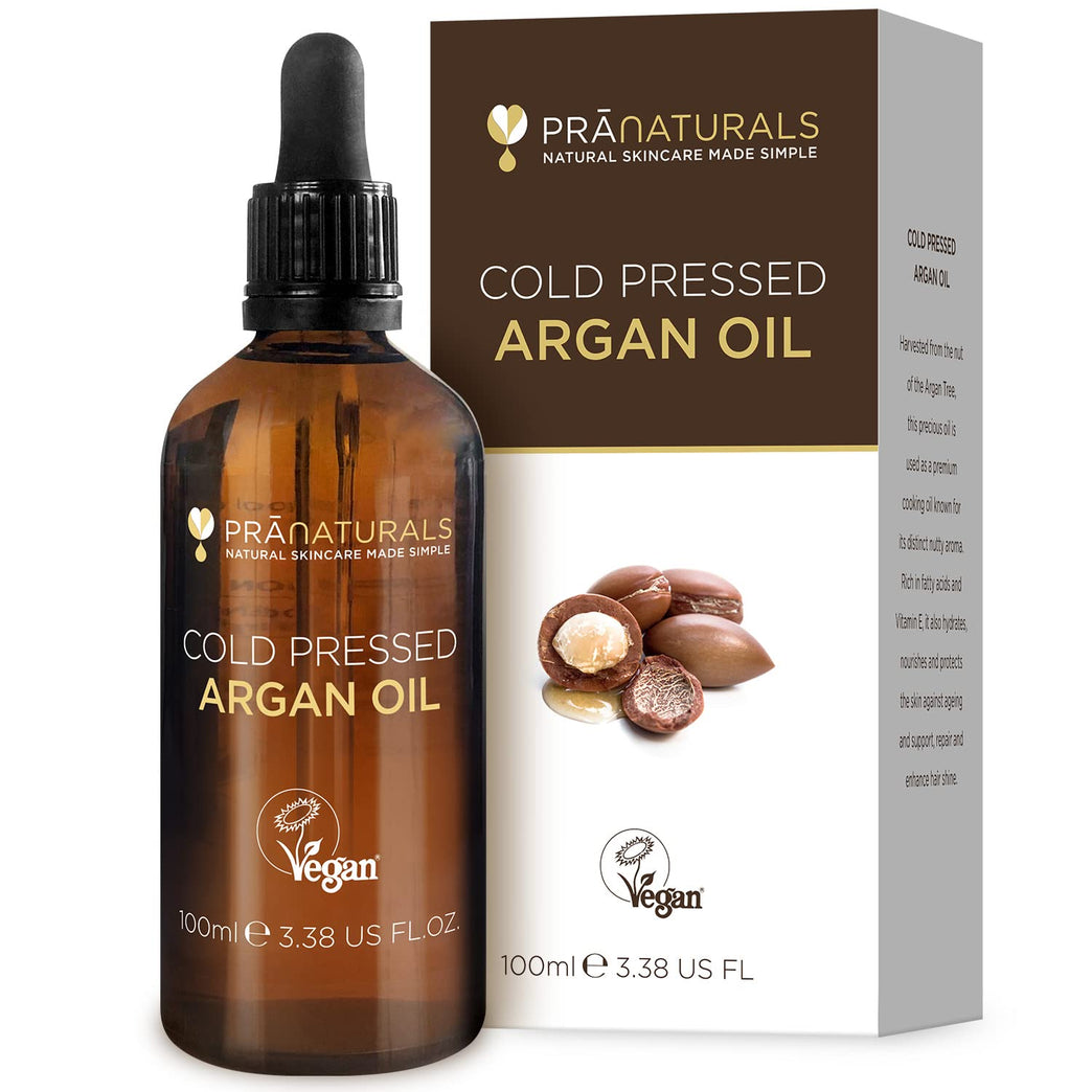 100% Pure Moroccan Argan Oil for Skin, Hair & Nails - Rich in Vitamin E - Vegan & Cruelty-Free