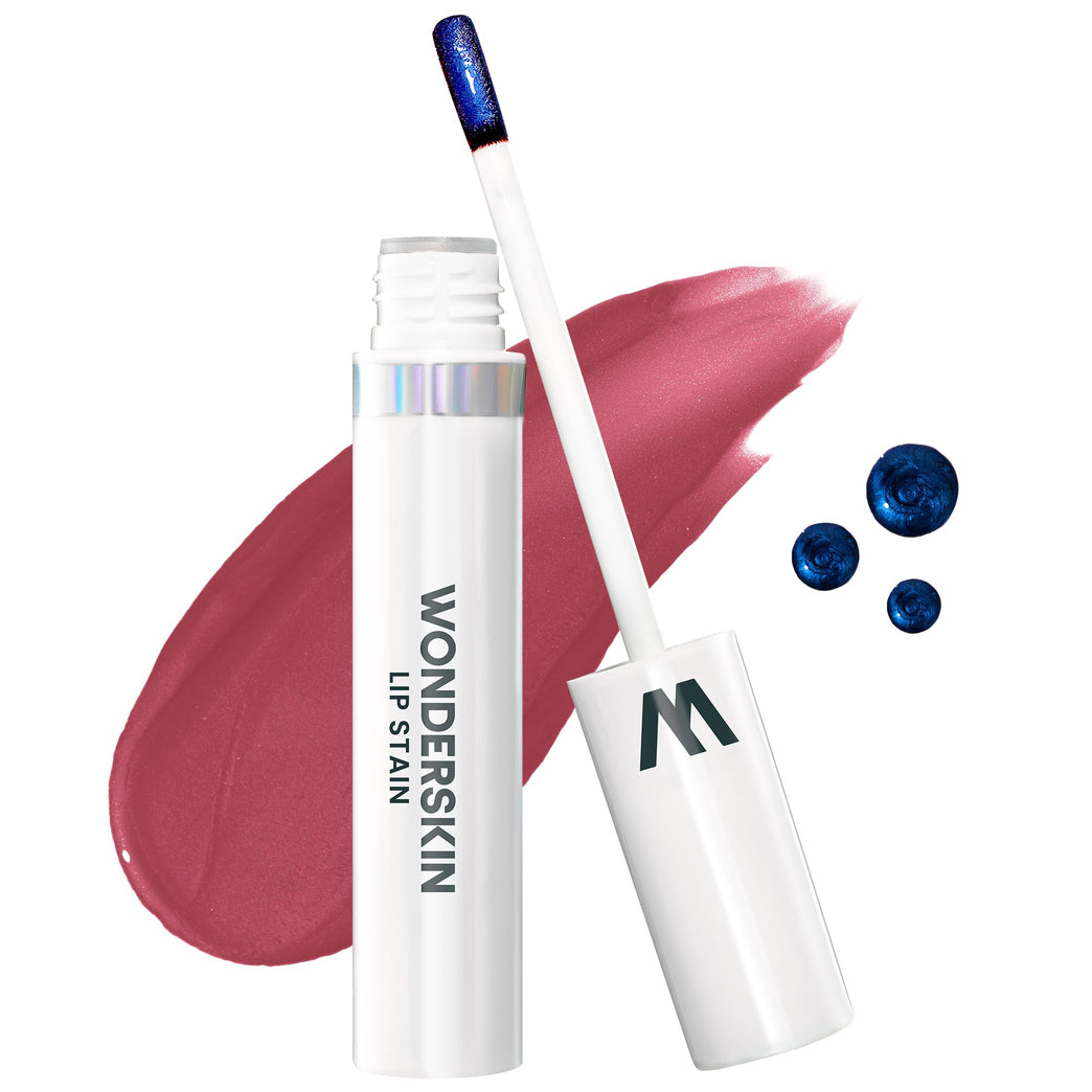 Wonderskin Wonder Blading Lip Stain Masque, Long Lasting Lip Tint, Transfer Proof, Matte Finish, Waterproof Formula (Charming Masque)