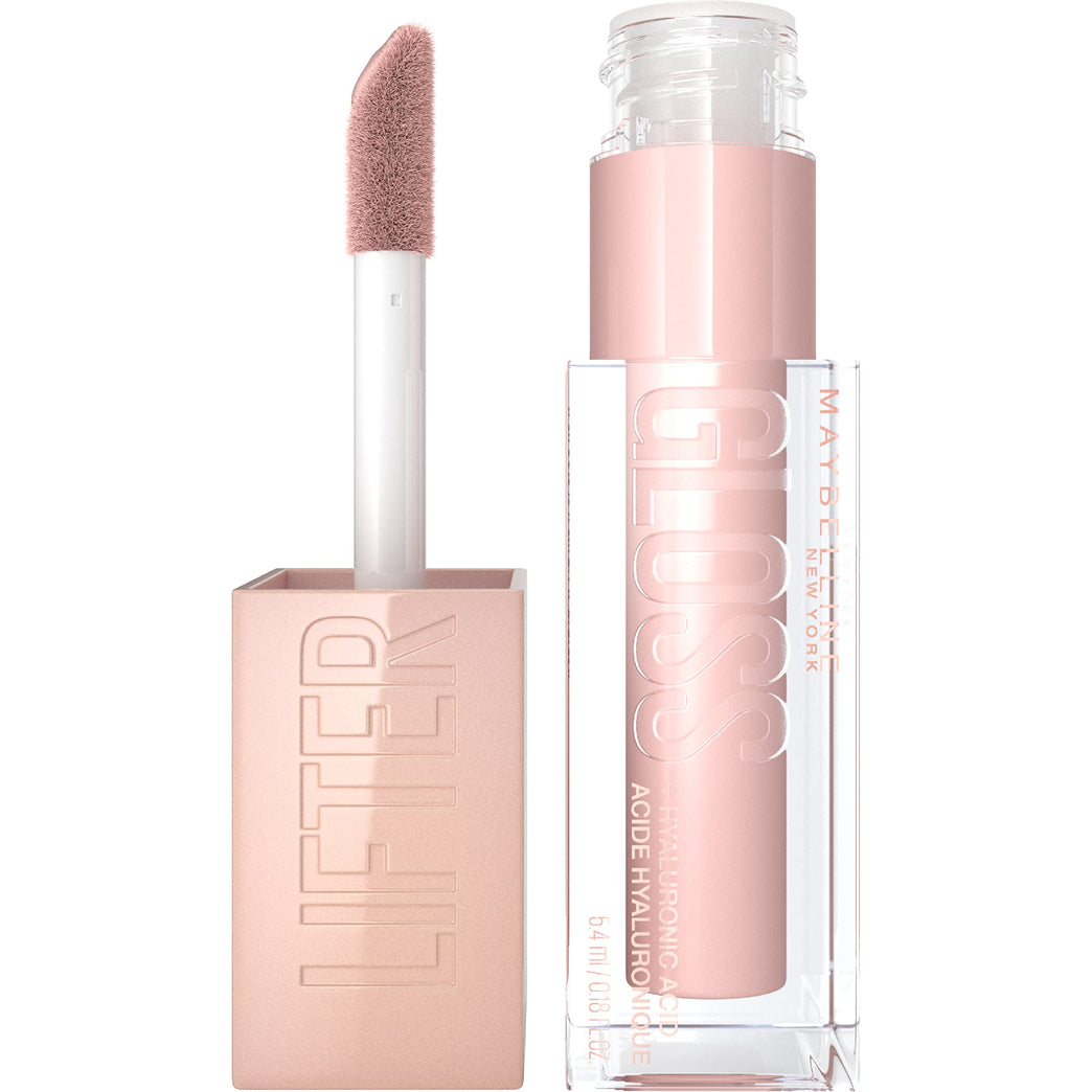Maybelline New York Hyaluronic Acid Enriched Lip Gloss in Ice, 5.4 ml - For Plumper, Moisturised Lips