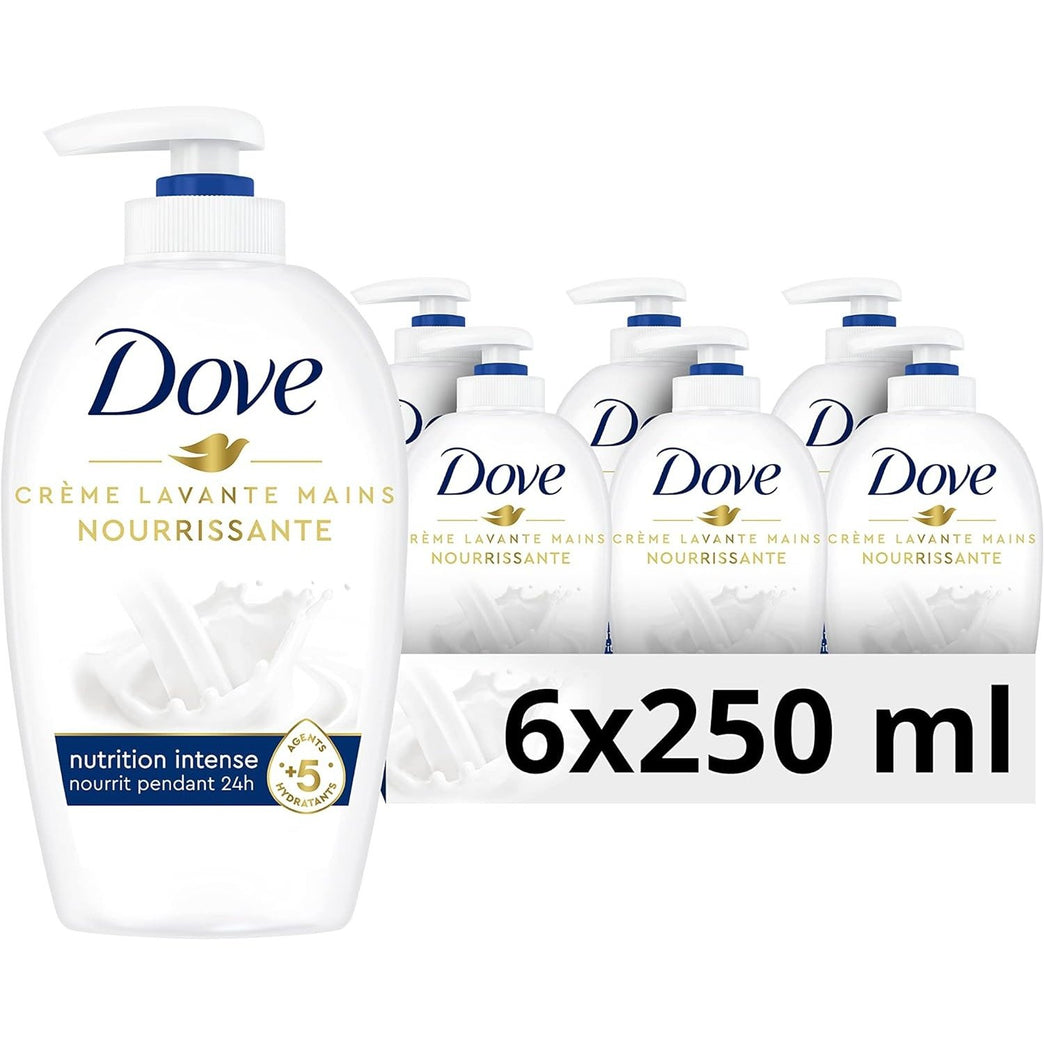 Dove Original Liquid Soap for Smooth and Soft Skin, Protects Against Drying, 250 ml, Pack of 6