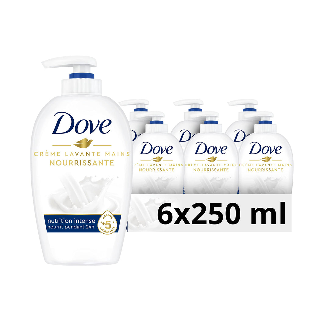 Dove Original Liquid Soap for Smooth and Soft Skin, Protects Against Drying, 250 ml, Pack of 6