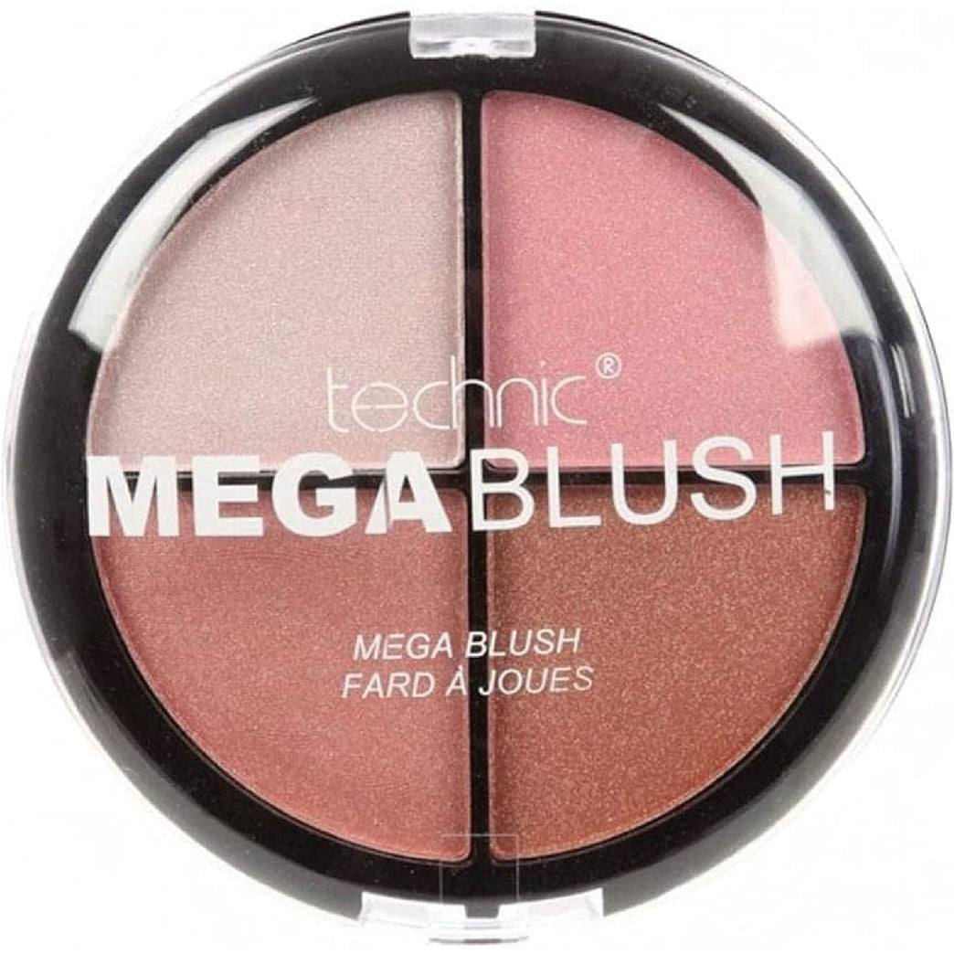Technic 4-in-1 Vibrant Matte Blusher Compact - Richly Pigmented for All Skin Tones