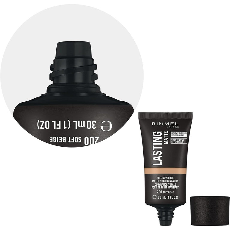 Rimmel Soft Beige Full Coverage Foundation with Lasting Matte Finish