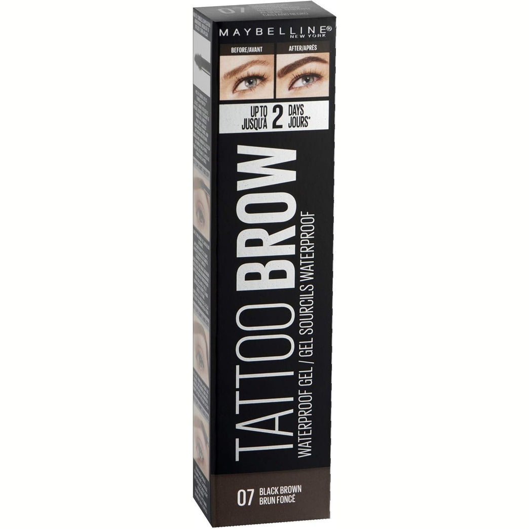 Maybelline Eyebrow, Tattoo Brow Longlasting Waterproof Eyebrow Gel 07 Black