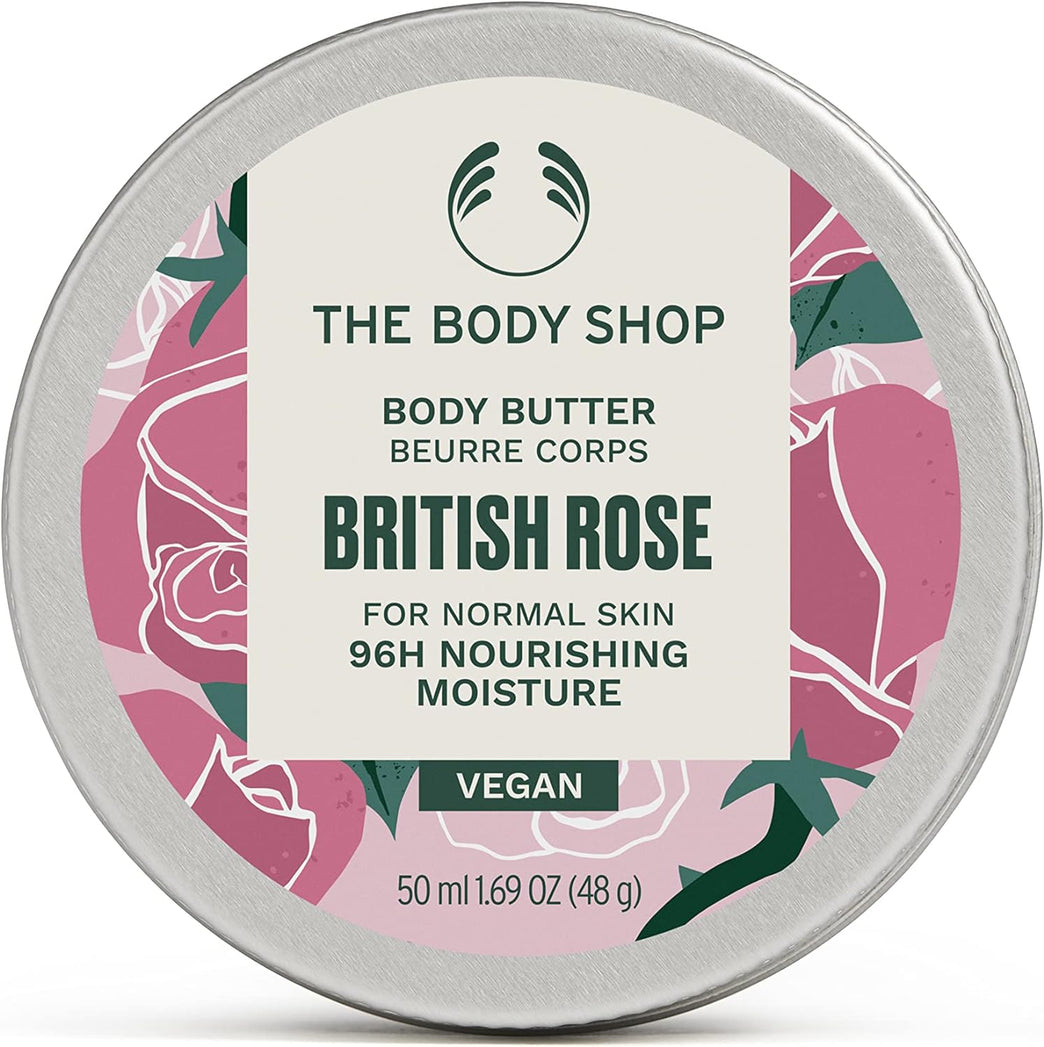 British Rose Body Butter - Luxurious 50ml Jar