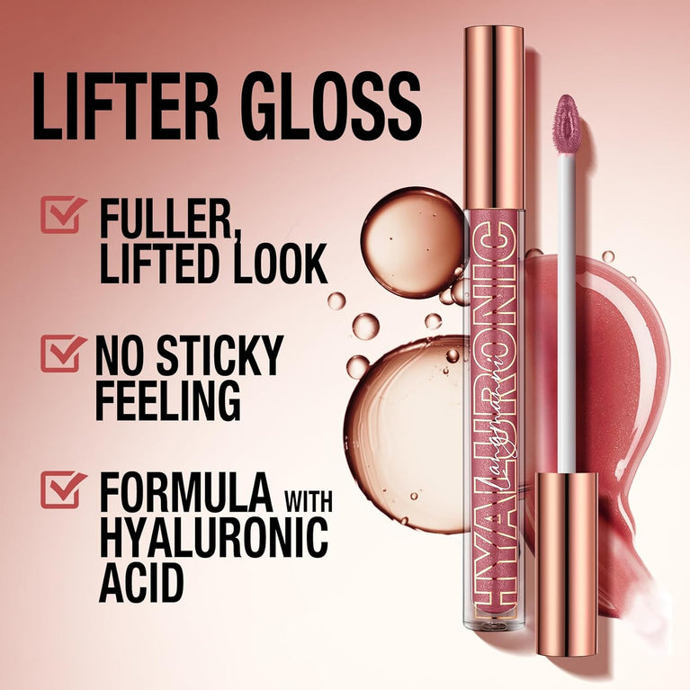 LANGMANNI Trio Lip Gloss Set with Hyaluronic Acid - Moisturizing, Shine Enhancing, and Long-Lasting Lip Hydrator, 0.1oz/pc (#1+#2+#3)