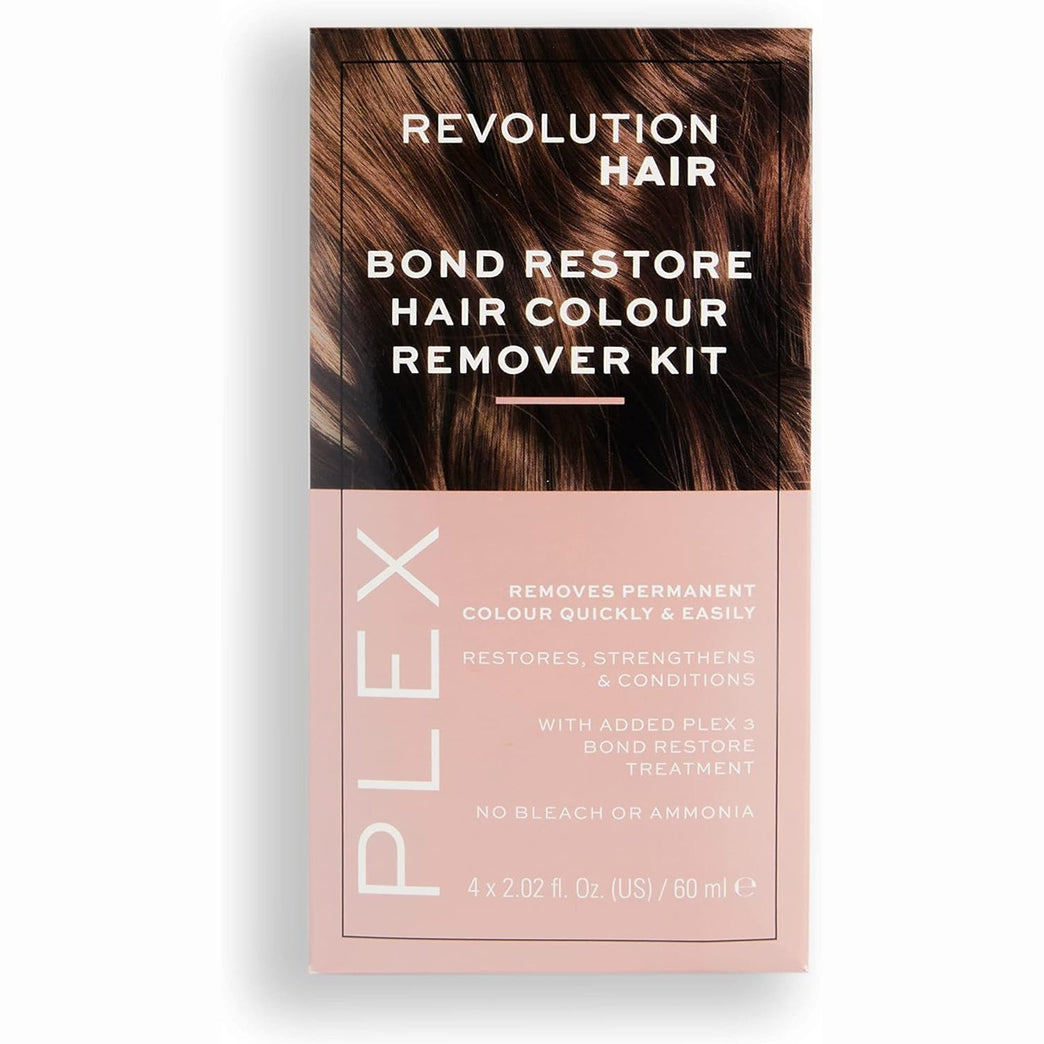 Revolution Haircare London, Plex Hair Colour Remover, Damage Free, & High Strength Hair Dye Remover, Easy to Follow 5 Step Process, Package Contains 4 x 60 ml
