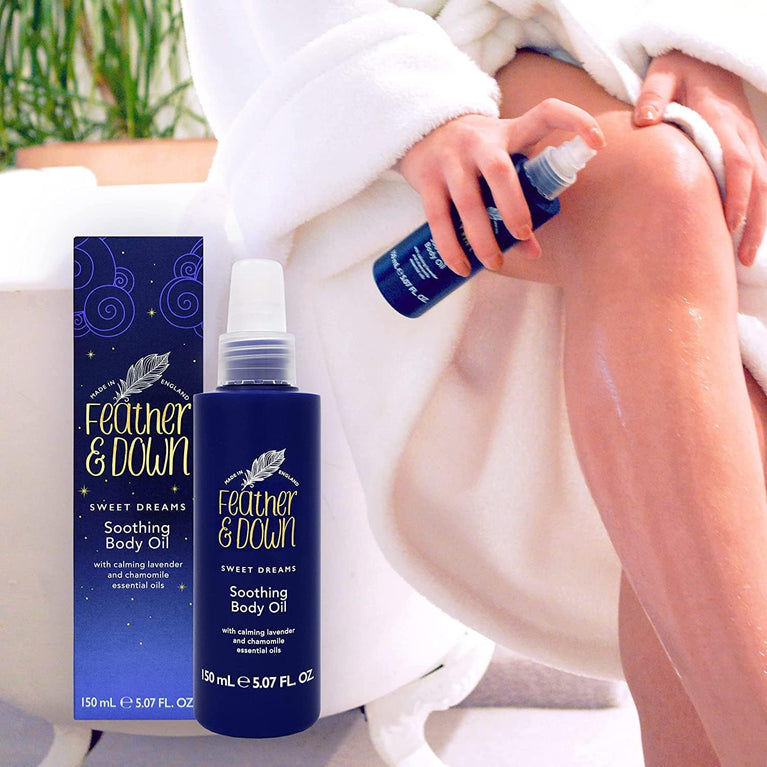 Feather & Down Sweet Dreams Soothing Body Oil with Lavender & Chamomile (150ml)