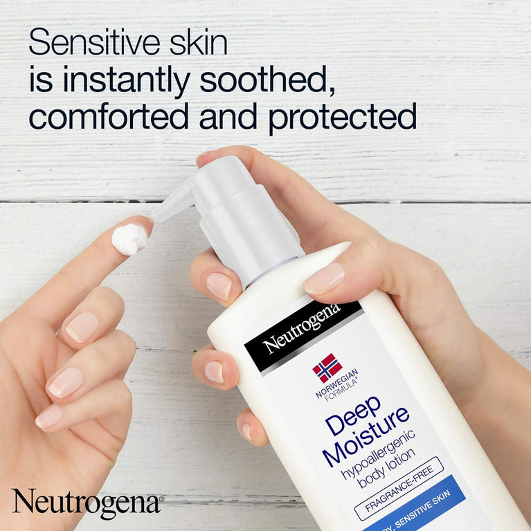 Neutrogena Deep Moisture Body Lotion for Dry and Sensitive Skin, 400 ml