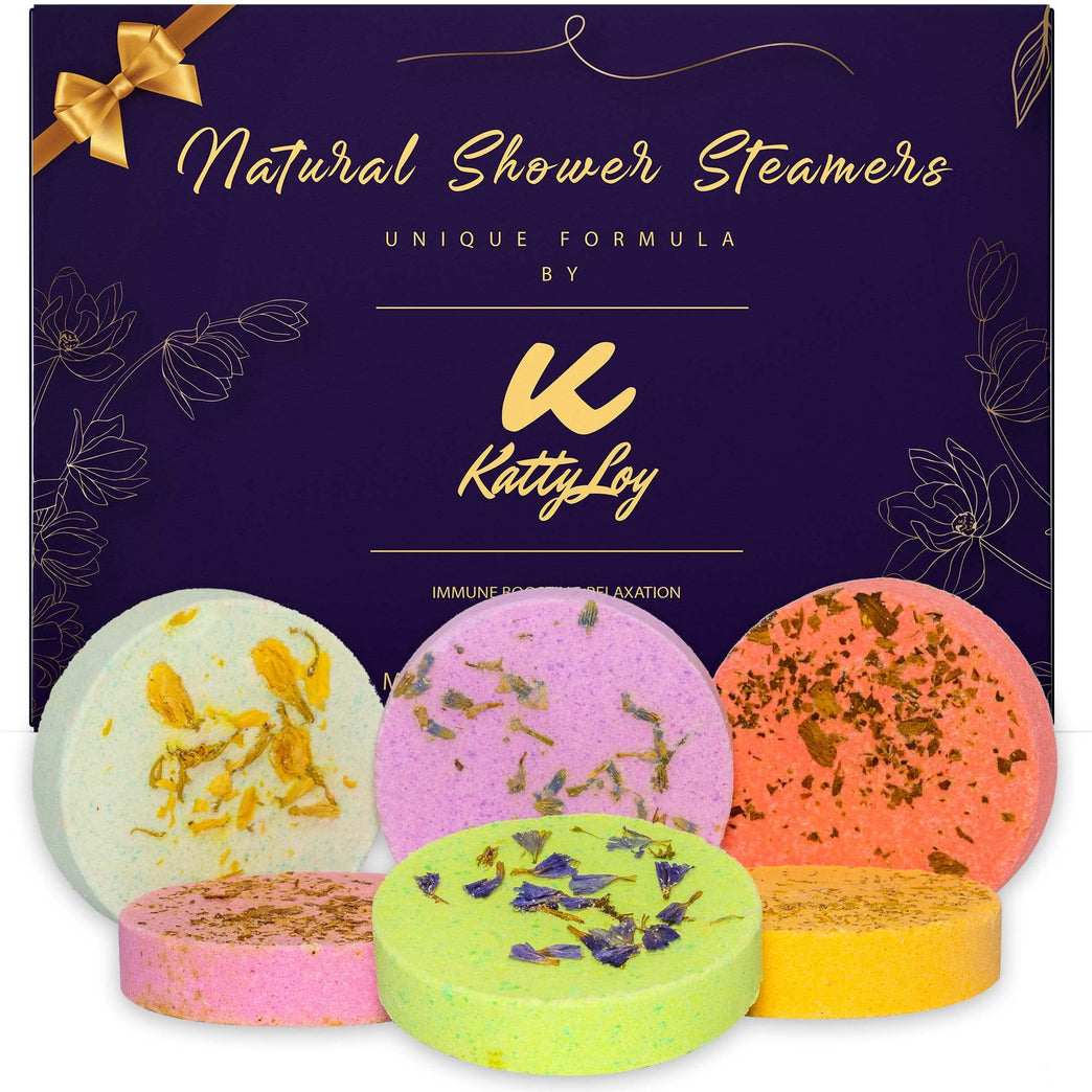 Katty Loy - Aromatherapy Shower Steamers Gift Set - Natural Spa Experience - Lavender Rose Mint - Perfect Gift for Women