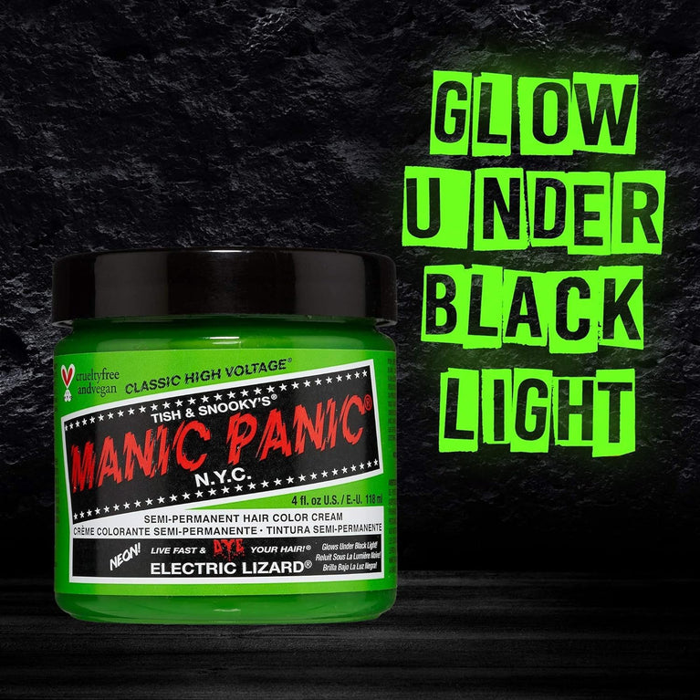Manic Panic High Voltage Classic Cream Formula, Electric Lizard, 118 ml 612600110296 Green