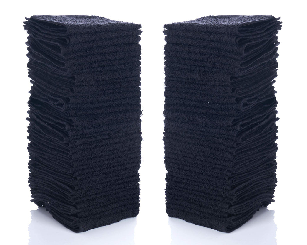 Simpli-Magic 79217 Black Cotton Washcloths, 12 x 12, 24 Pack