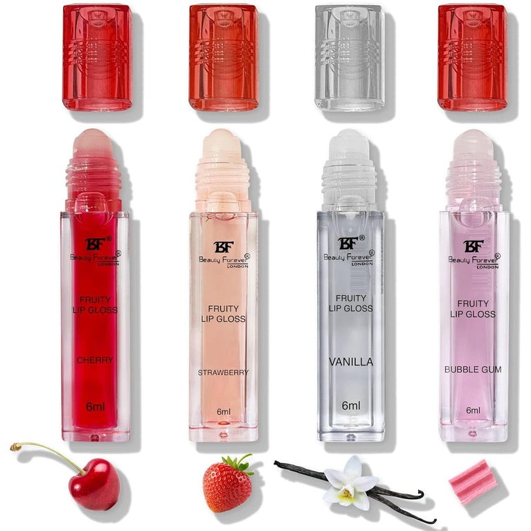Beauty Forever Hydrating Lip Gloss Rollette with Fruity Aromas, 6ml - Available in Four Unique Flavours (Cherry Special)
