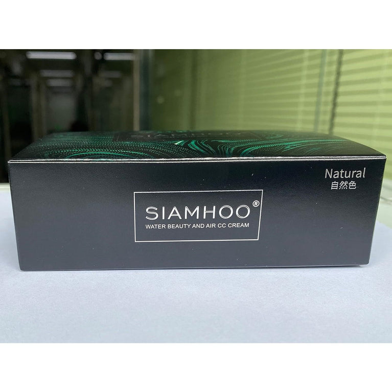 SIAMHOO Upgraded CC Cream and Mushroom Head Sponge for Flawless, Even Coverage and Moisturized Skin - 0.7 fl.oz, Natural Shade