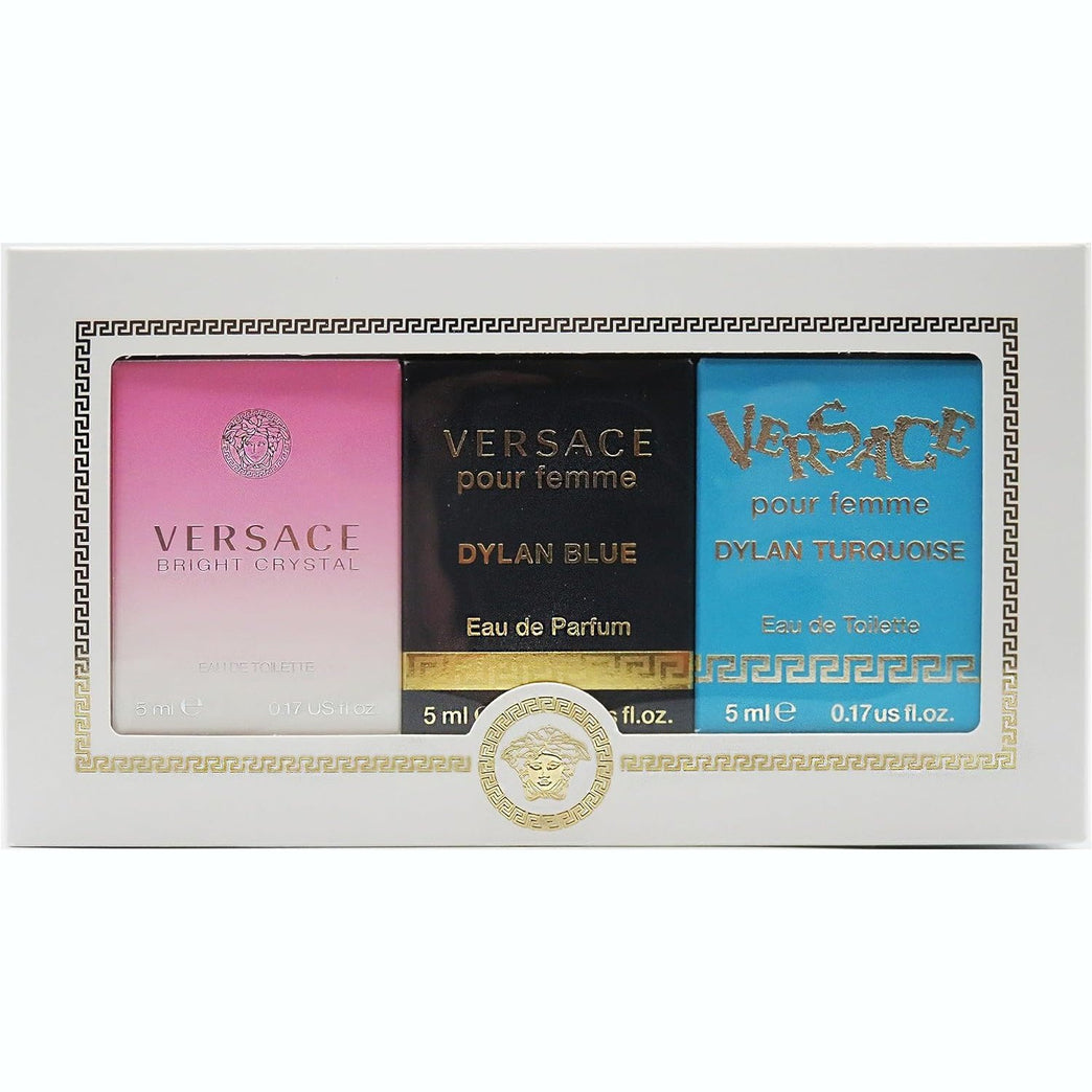 Versace Women's Mini Collection 2022 (3 x 5ml) and 15ml Travel Size Perfume Set