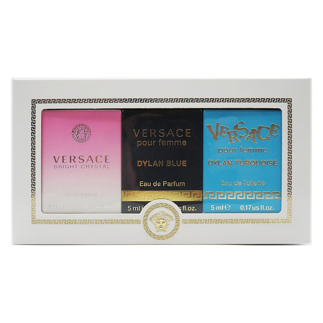 Versace Women's Mini Collection 2022 (3 x 5ml) and 15ml Travel Size Perfume Set