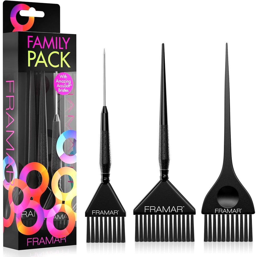 Framar Hair Dye Brush Set - 3 Pack Black