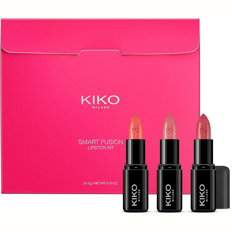 KIKO Milano Triple Radiance Lipstick Set 02 | Creamy & Nourishing 3-Piece Lip Kit