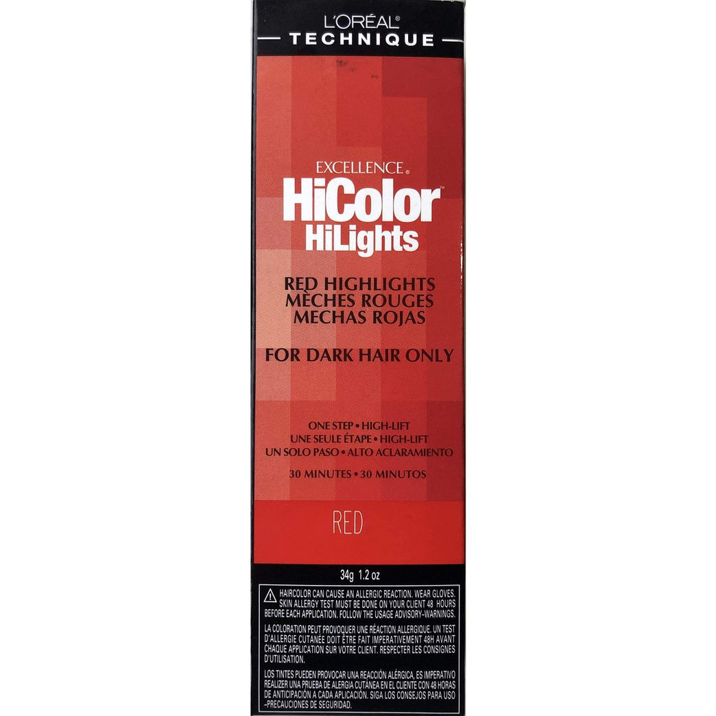 L'Oreal Technique Excel Hicolor Red Dark Hair 34g (1-Pack)