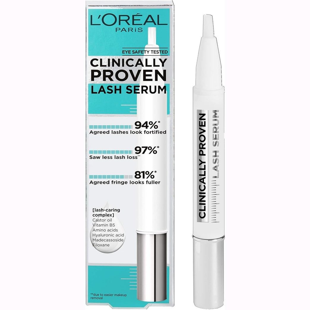 L'Oreal Paris Advanced Eyelash Growth Serum with Hyaluronic Acid and Castor Oil for Voluminous, Thick Lashes