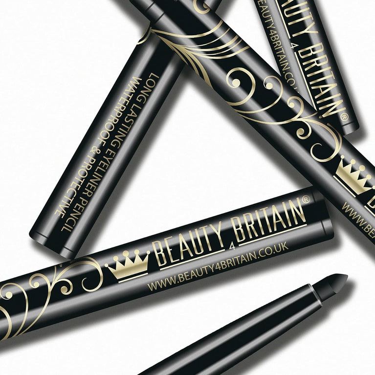 Beauty4Britain 12-Hour Black Eyeliner - Waterproof, Smudge-Proof, and Long-Lasting Twist-Up Design for All-Day Wear