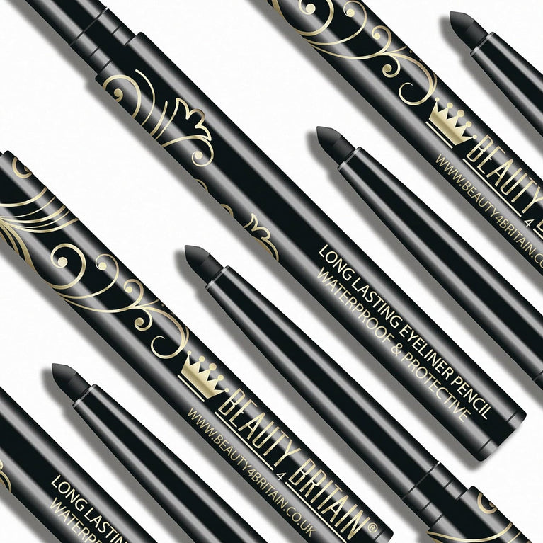 Beauty4Britain 12-Hour Black Eyeliner - Waterproof, Smudge-Proof, and Long-Lasting Twist-Up Design for All-Day Wear