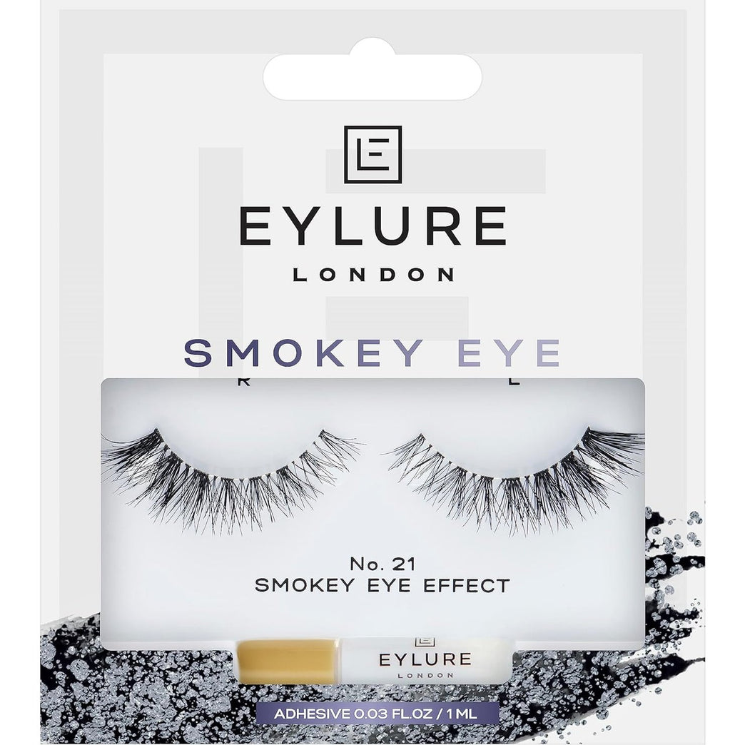 Eylure Quality False Eyelashes with Glue - Smokey Eye No. 021 Strip Lashes