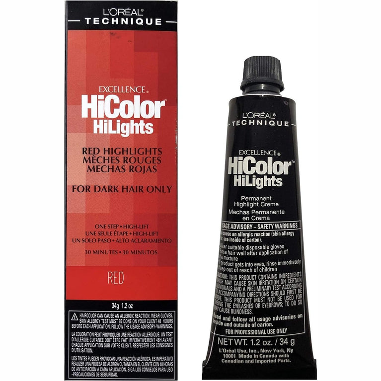 L'Oreal Technique Excel Hicolor Red Dark Hair 34g (1-Pack)