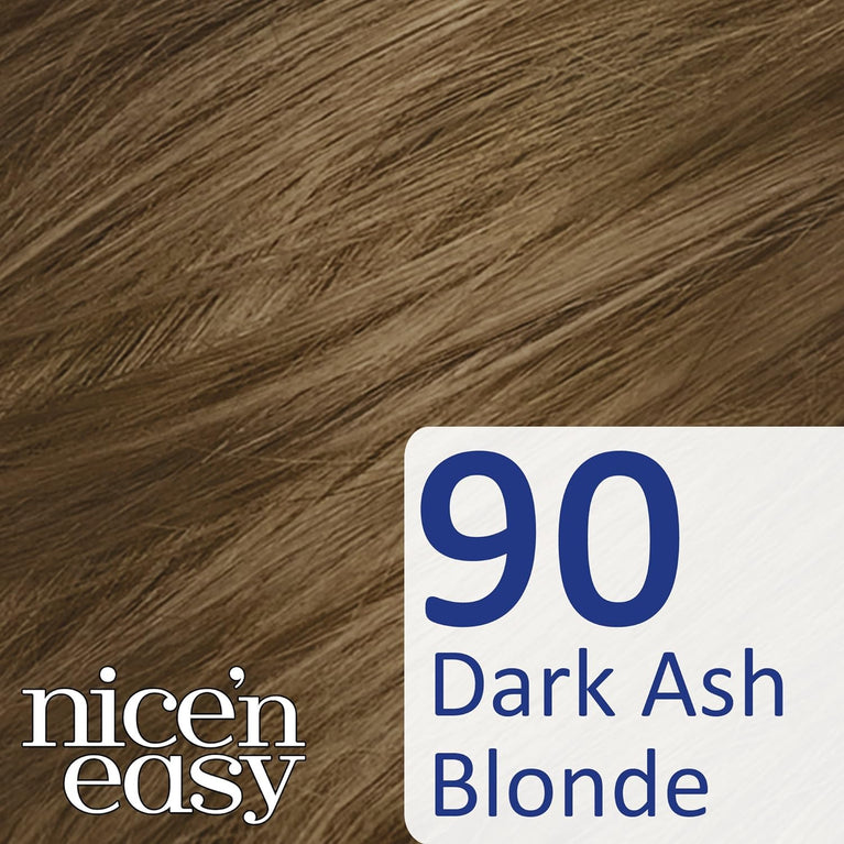 Clairol Nice'n Easy No Ammonia Hair Dye, 90 Dark Ash Blonde