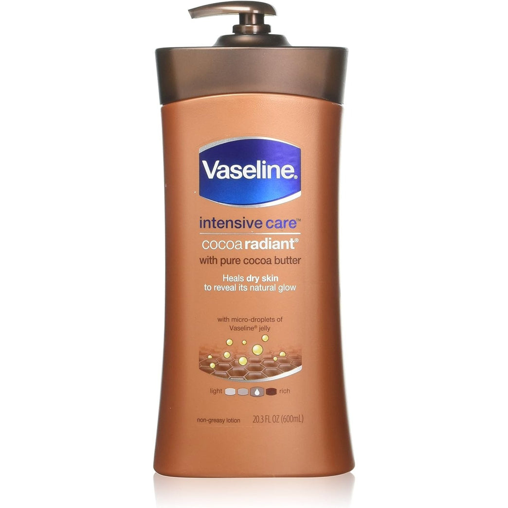 Vaseline Cocoa Radiant Pump 600ml Total Moisture Lotion