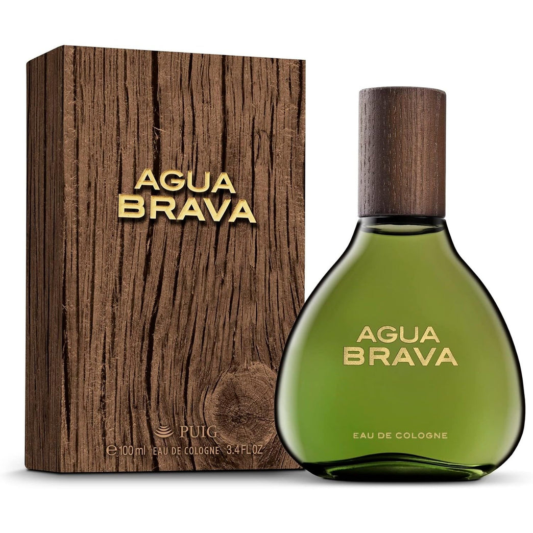 Agua Brava Eau de Cologne for Men - Long Lasting Marine, Sporty, Fresh, Classic and Elegant Scent - Wood, Citrus, Spicy, and Musk Notes - Ideal for Day Wear - 100ml