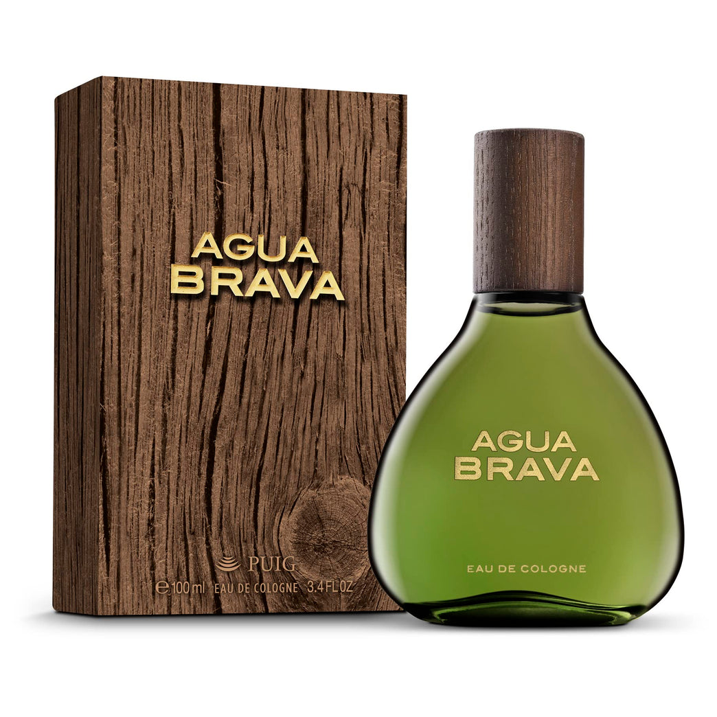 Agua Brava Eau de Cologne for Men - Long Lasting Marine, Sporty, Fresh, Classic and Elegant Scent - Wood, Citrus, Spicy, and Musk Notes - Ideal for Day Wear - 100ml