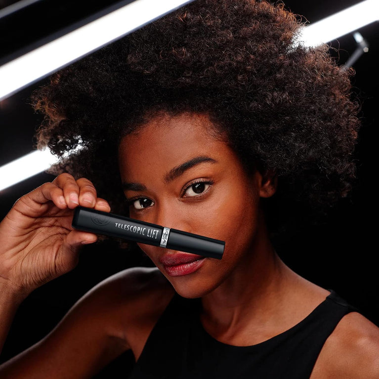L'Oréal Paris Telescopic Lift Mascara, 36H Endurance, Enhances Lash Length by Up to +5mm*, Clump-Free, Smudge-Free, Flake-Free, Ideal for Sensitive Eyes, Black, 25g
