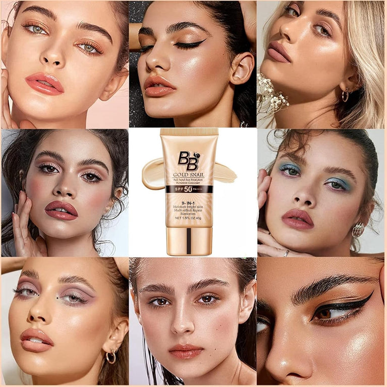 SPF50+ Tinted Moisturiser with Color Correcting BB Cream - Sunscreen & Blemish Concealer, 40g for All Skin Types, Waterproof and Long-Lasting