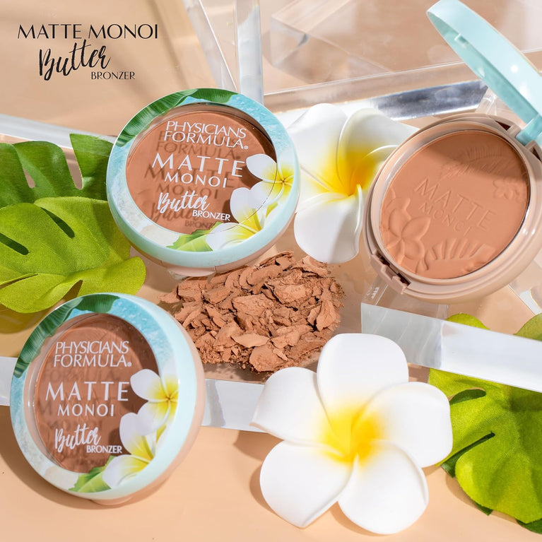 Physician's Formula, Inc.'s Tahitian Glow Matte Monoi Butter Bronzer - A Water-Proof, Vegan-Friendly Bronzing Solution with Extended Wear